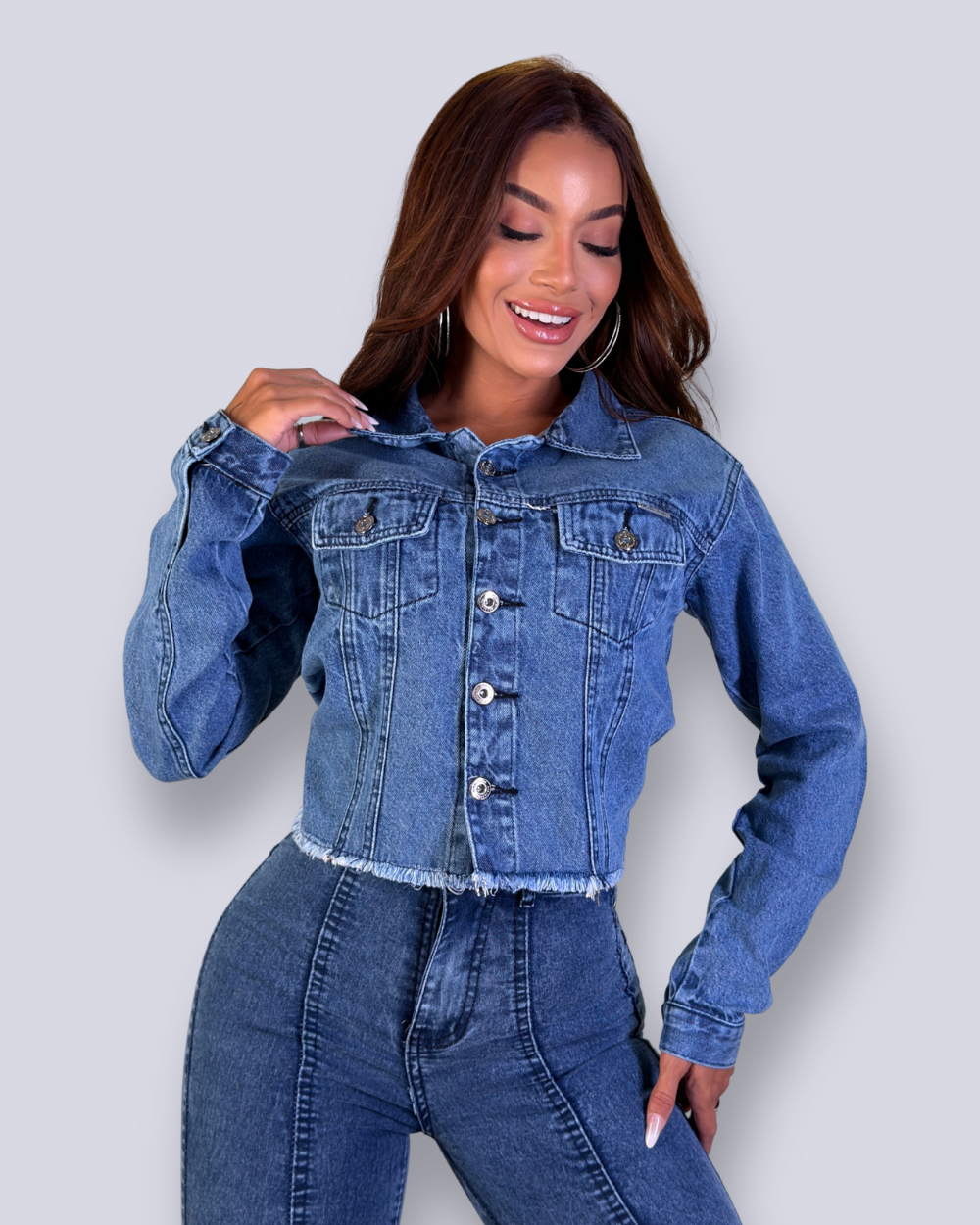 Jaqueta Jeans 100% Carmelita