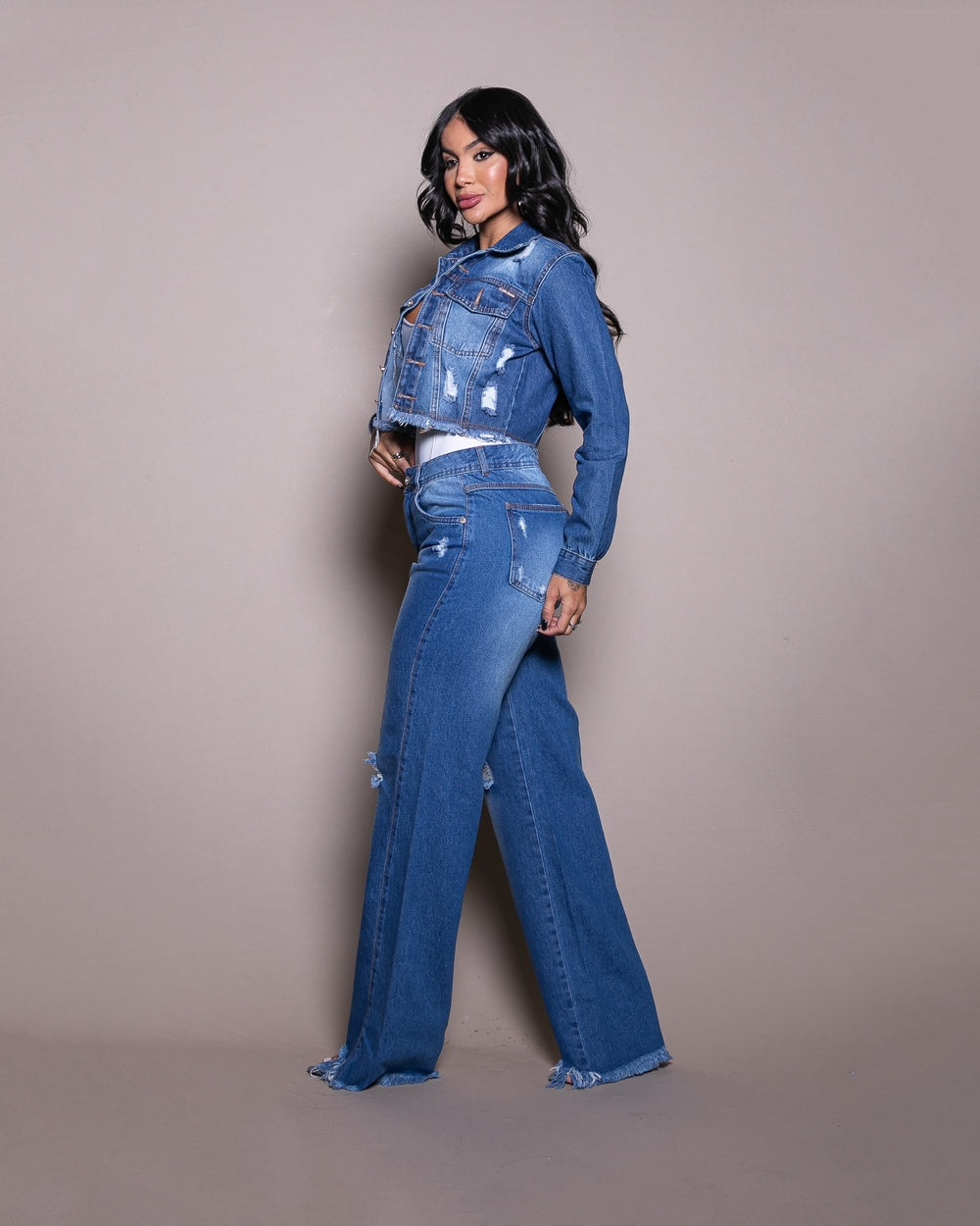 Calça Wide Leg Jeans Malu
Calça Wide Leg Jeans Malu STONE/USED