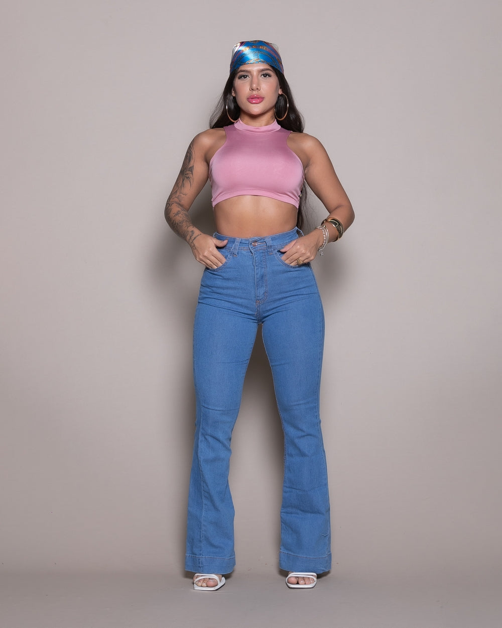 Calça Flare Lycra Lili 