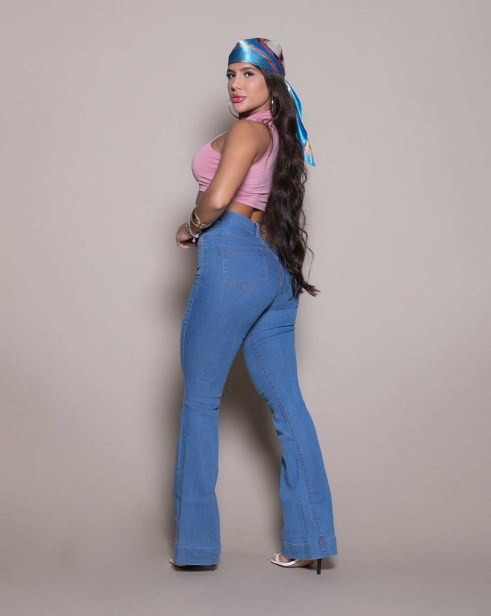 Calça Flare Lycra Lili 