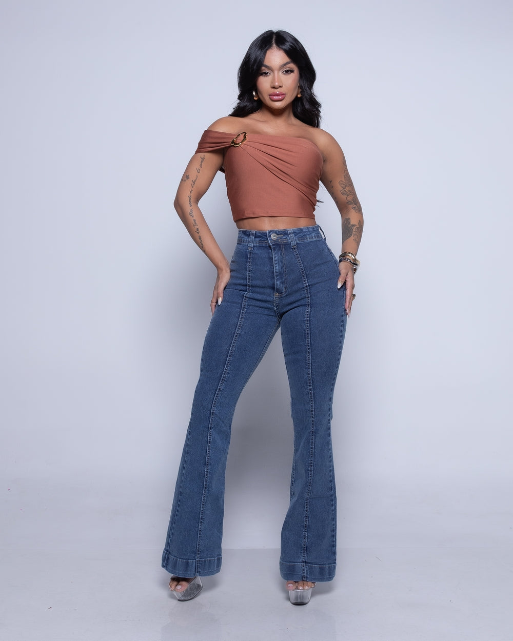 Calça Flare Lycra Maite
 MARMORIZADO