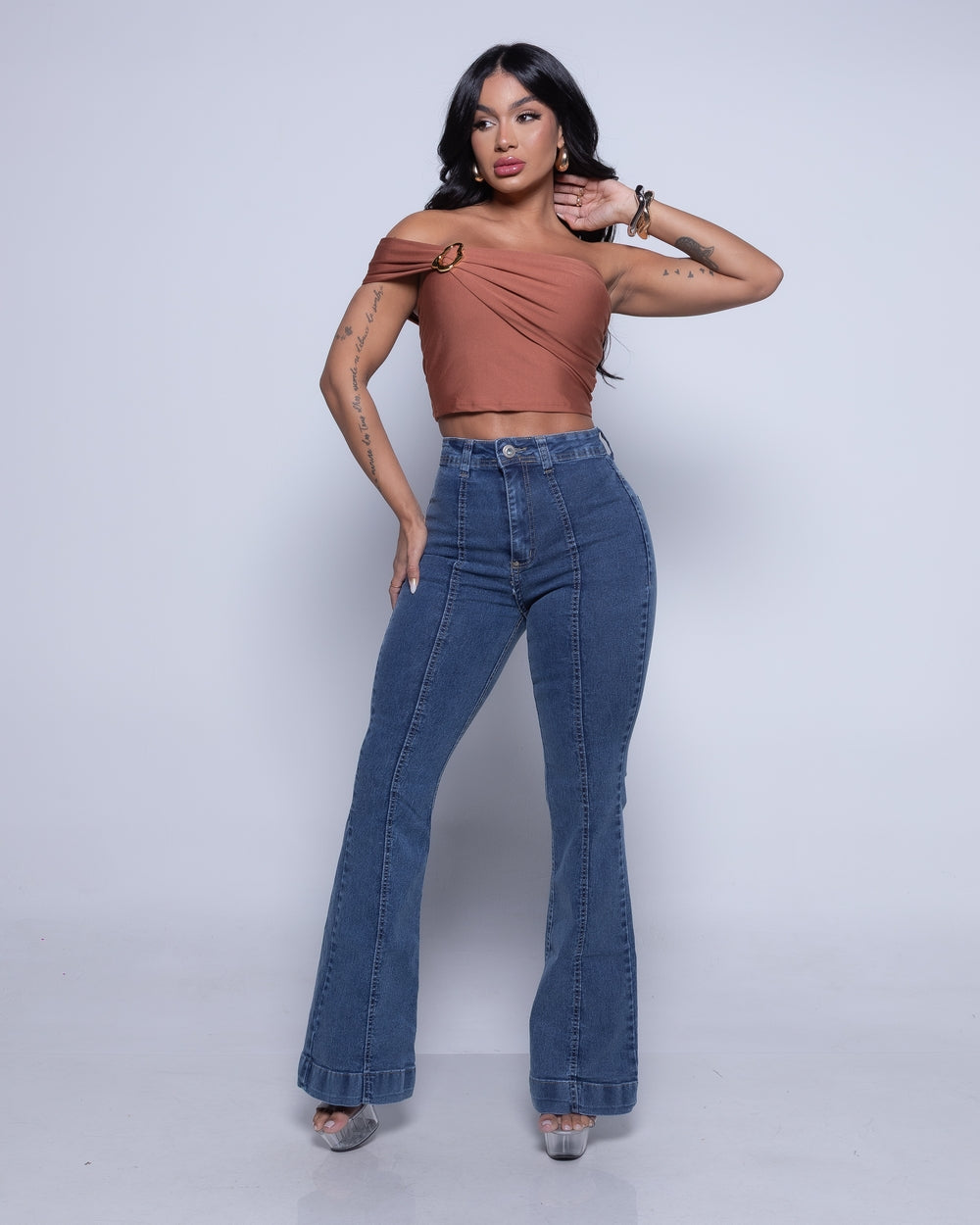 Calça Flare Lycra Maite
 MARMORIZADO