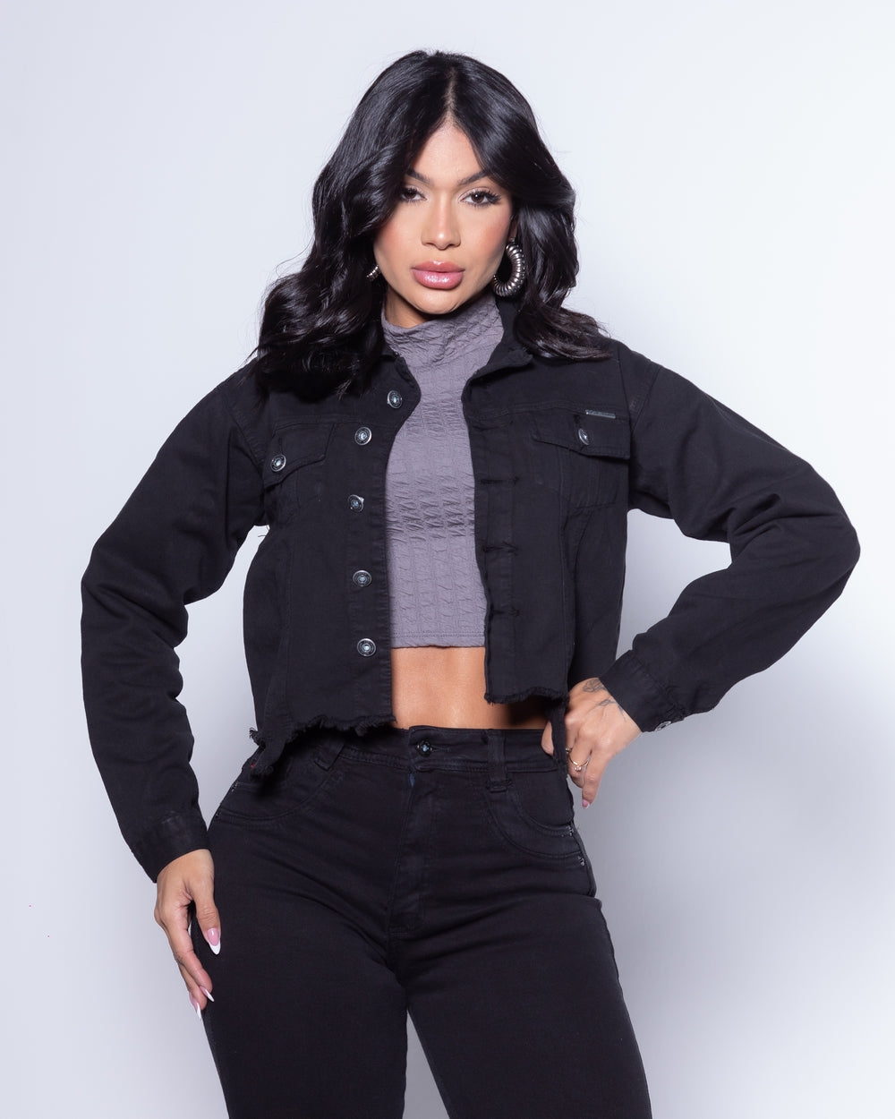 Jaqueta Mara 100% Jeans
 PRETO