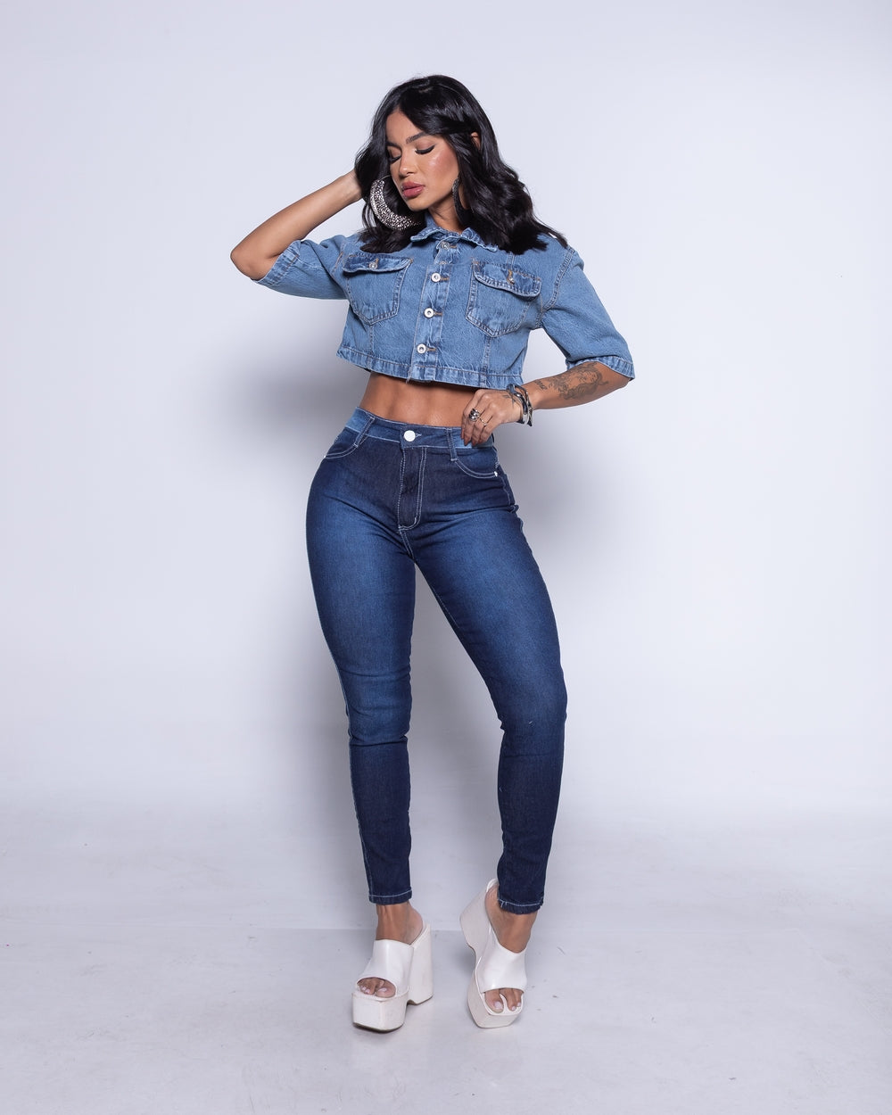 Calça Skinny Lycra Jeny RINCE/USED