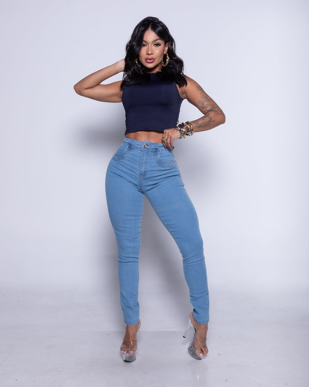 Calça Skinny Lycra Marieta DELAVE