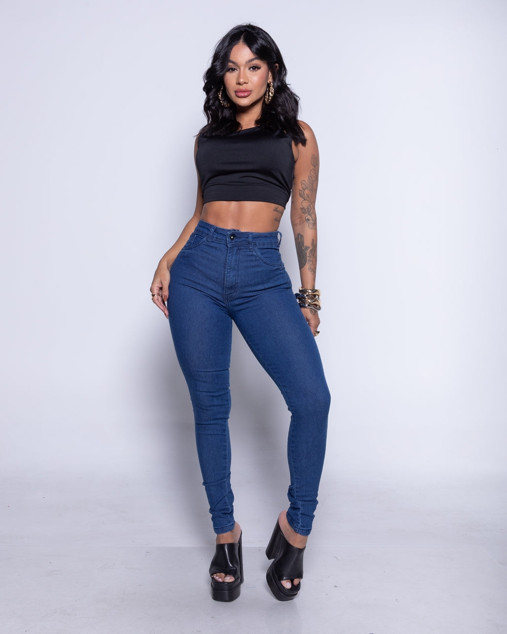 Calça Skinny Lycra Dilma DELAVE ESCURO