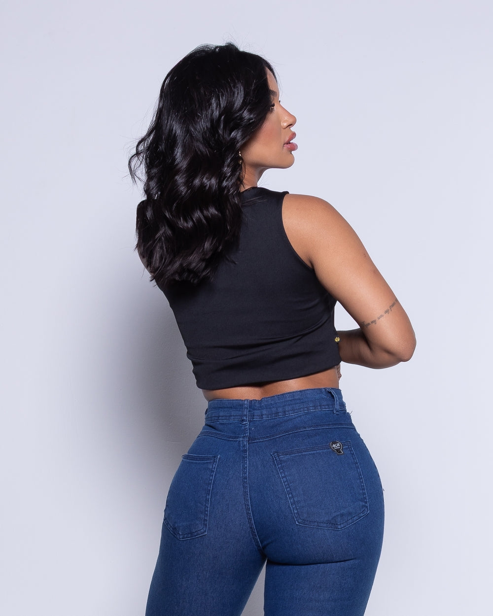 Calça Skinny Lycra Dilma DELAVE ESCURO