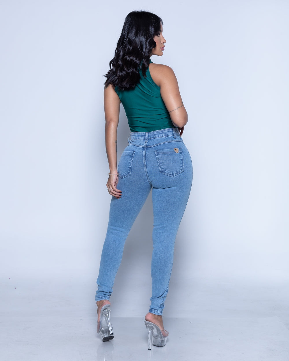 Calça Skinny Lycra Dalva MARMORIZADO