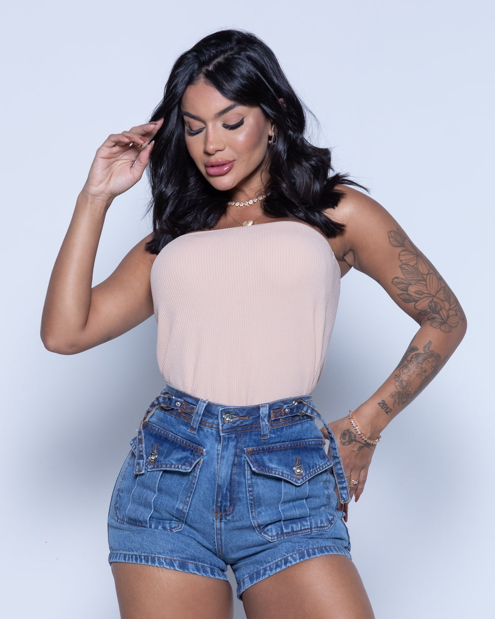 Short Double Jeans Grazy MARMORIZADO