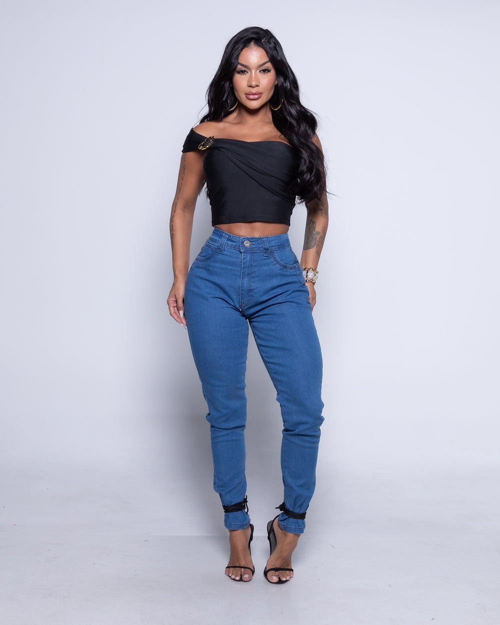 Calça Skinny Lycra Eleonora DELAVE MEDIO