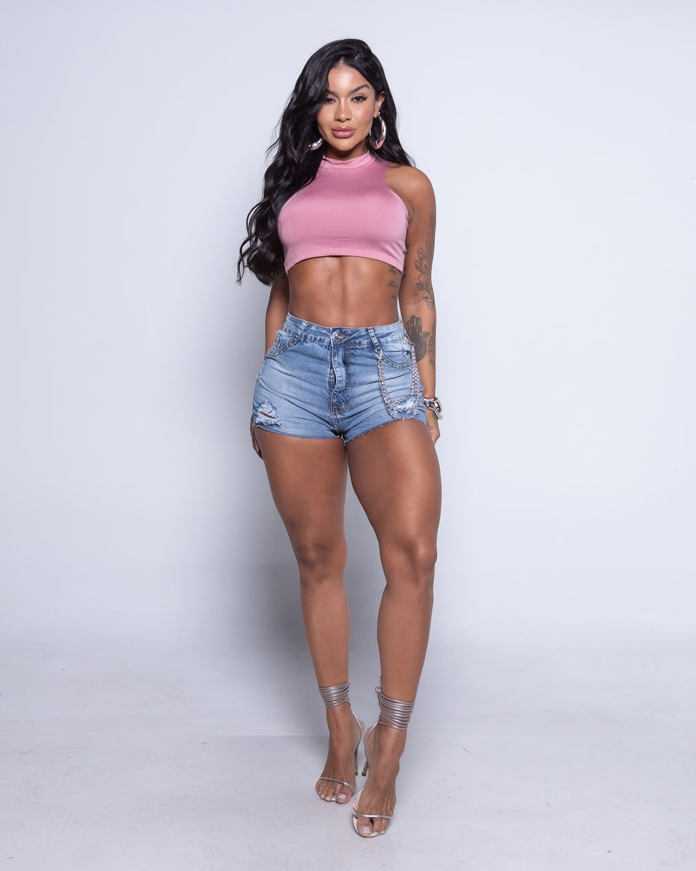 Short Double Jeans Rita MARMORIZADO/USED