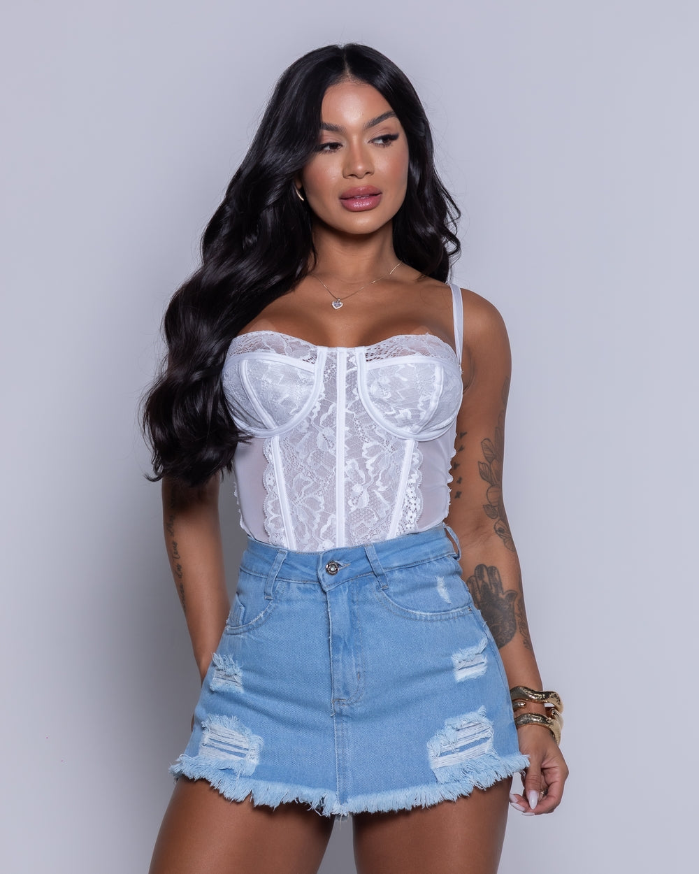 Short Saia Double Jeans Cassia DELAVE