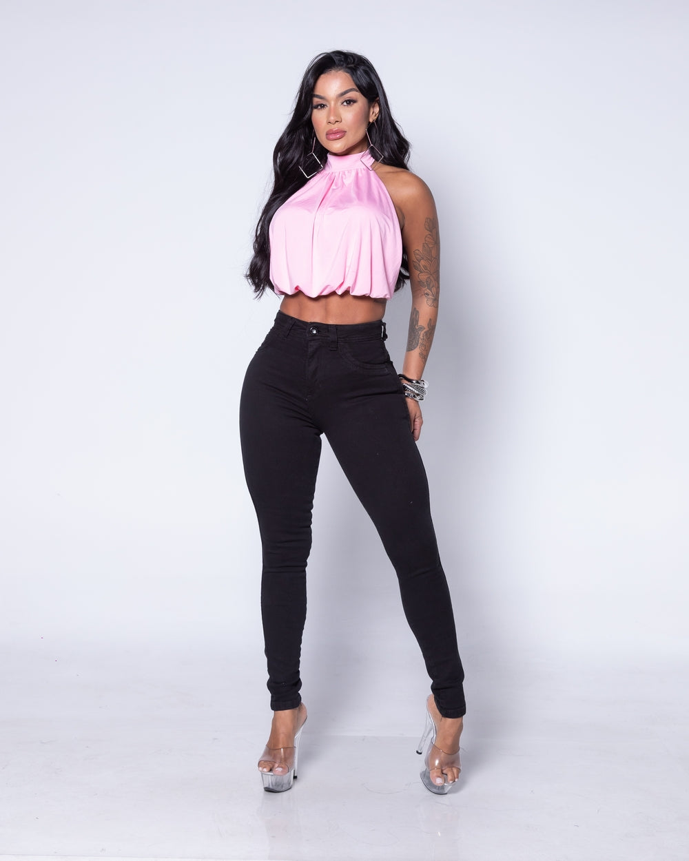 Calça Skinny Lycra Duda
 PRETO