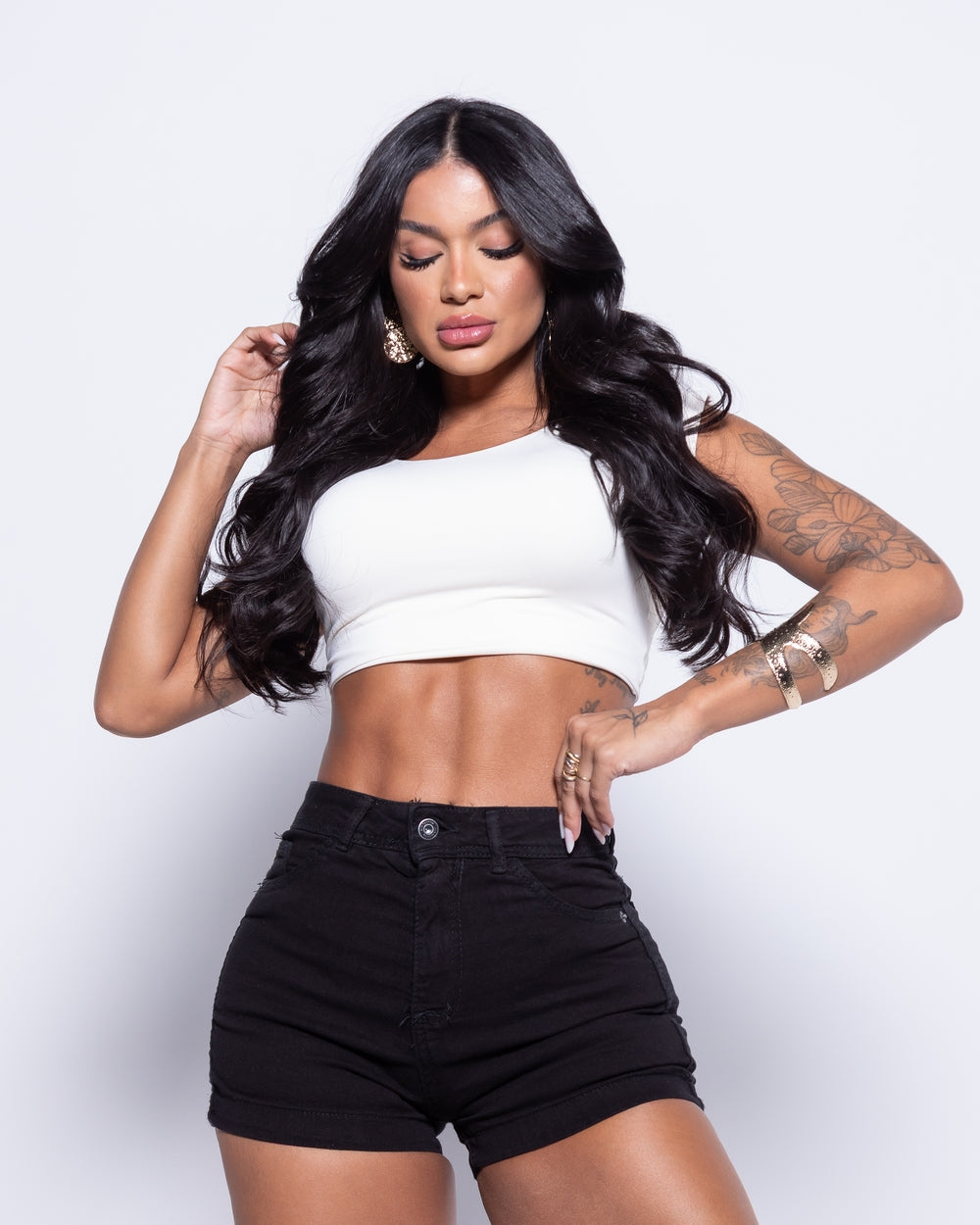 Short Lycra Fabiana Preto