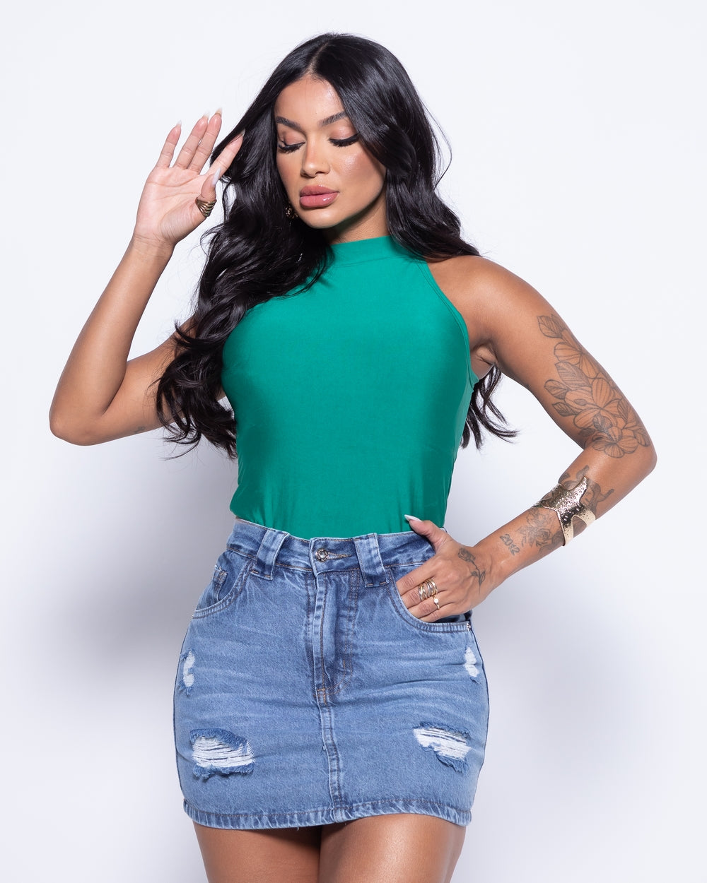 Short Saia Double Jeans Ellen