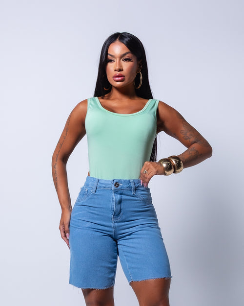 Bermuda Mom Jeans 100% Maria Eduarda