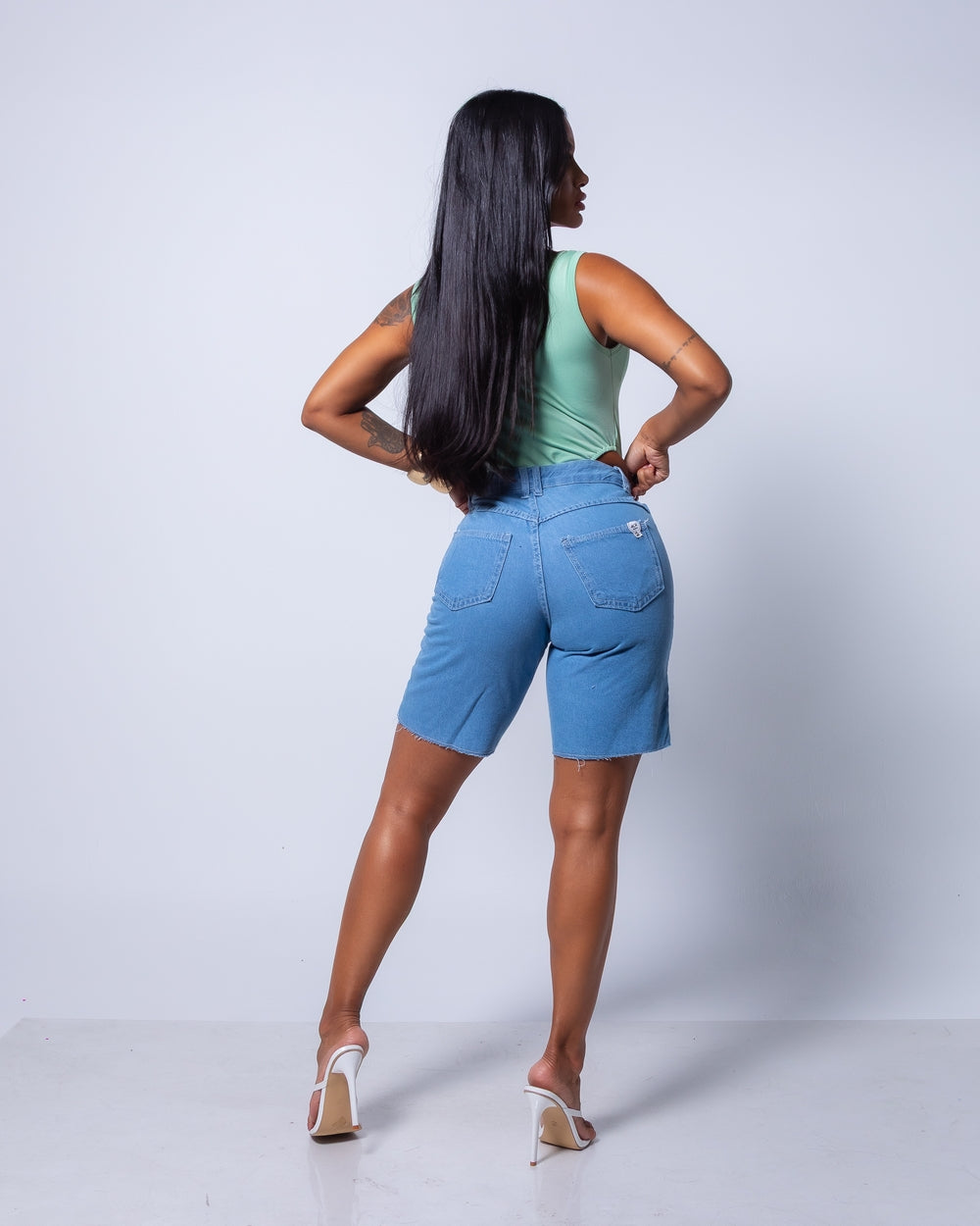 Bermuda Mom Jeans 100% Maria Eduarda
