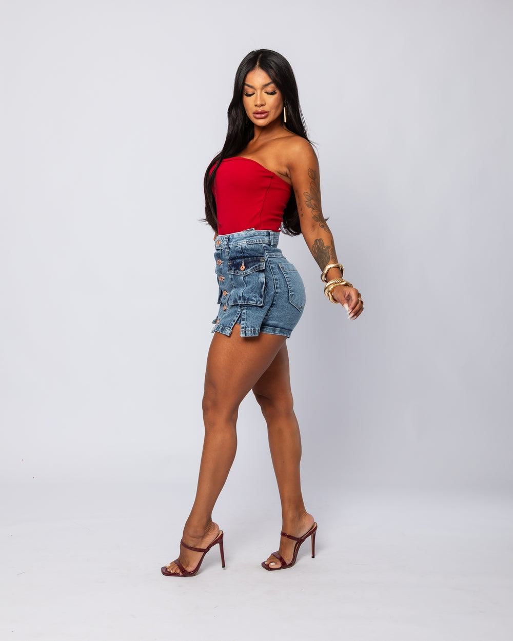 Short Saia Double Jeans Madalena