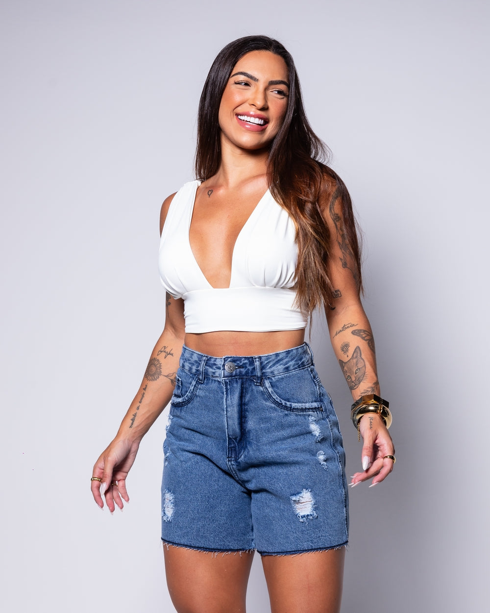 Short Mom Jeans 100% Lupita