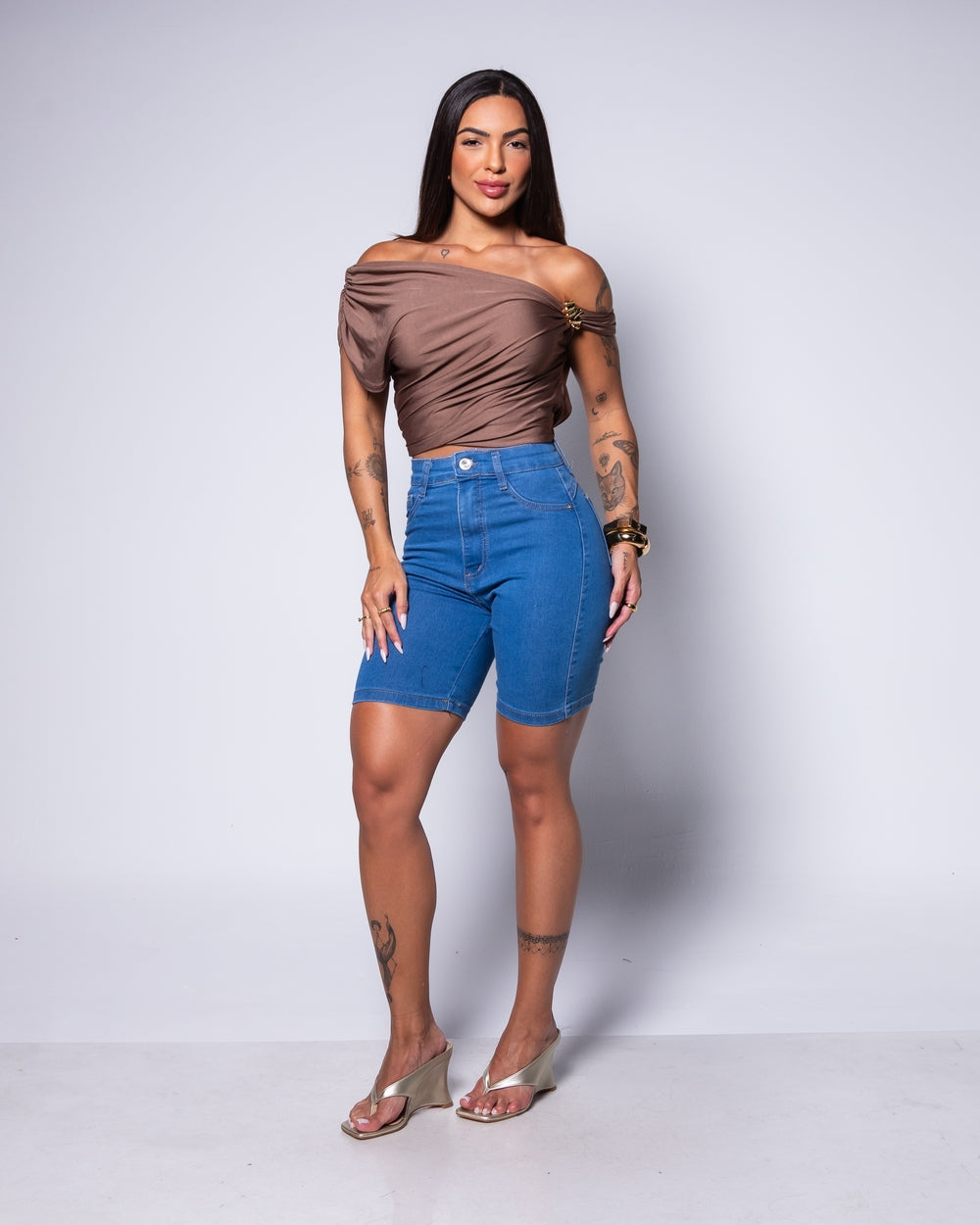 Bermuda Meia Coxa Lycra Tatiana