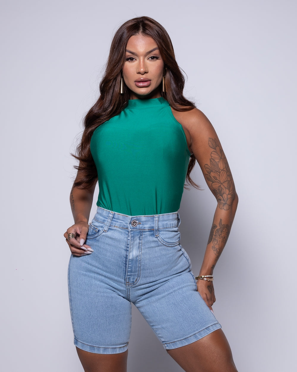 Bermuda Meia Coxa Lycra Mariana