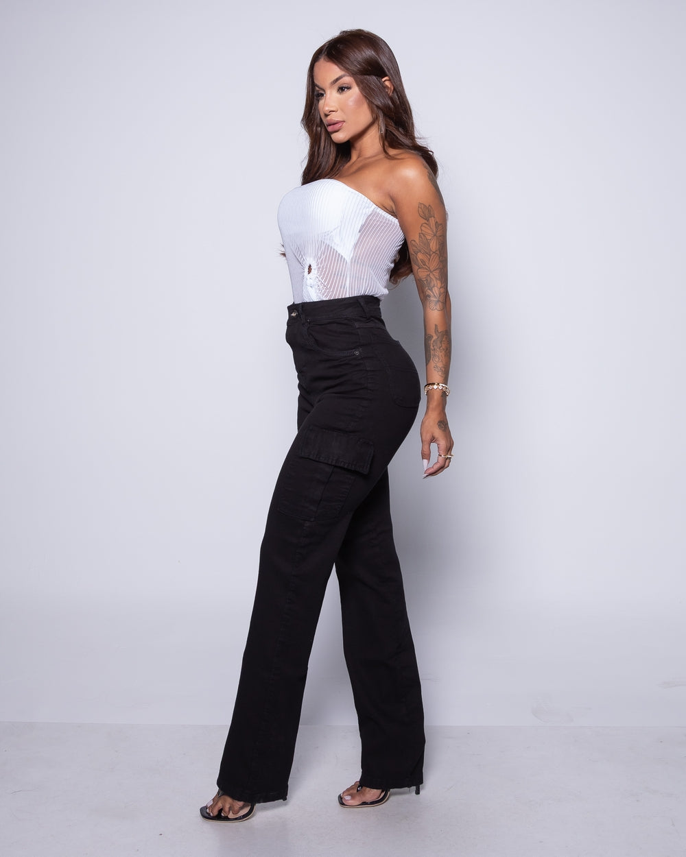 Calça Wide Leg Lycra Monica