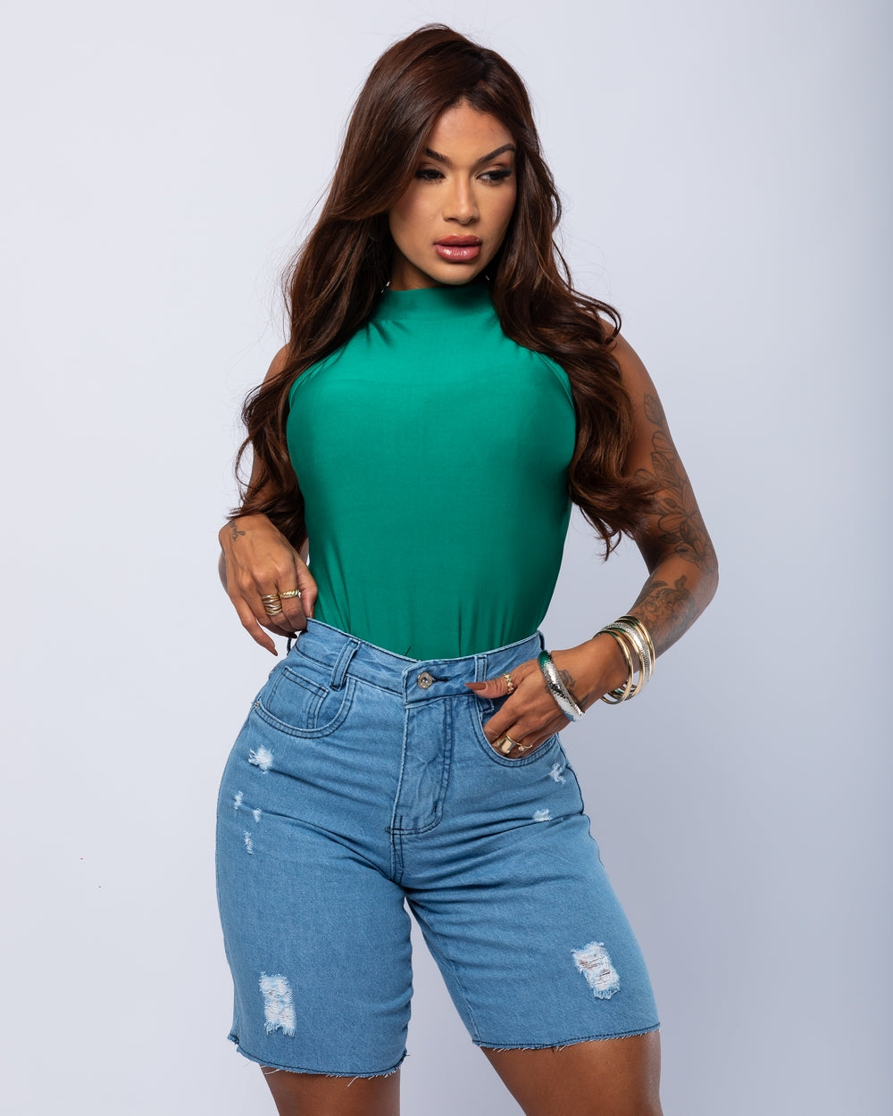 Bermuda Mom Jeans 100% Dalva