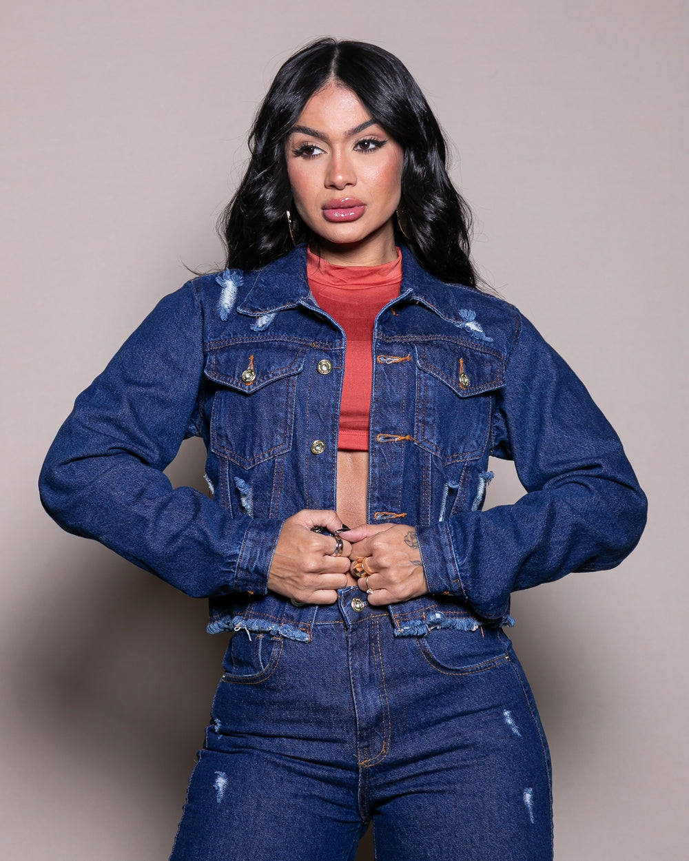 Jaqueta Eloisa 100% Jeans
 STONE