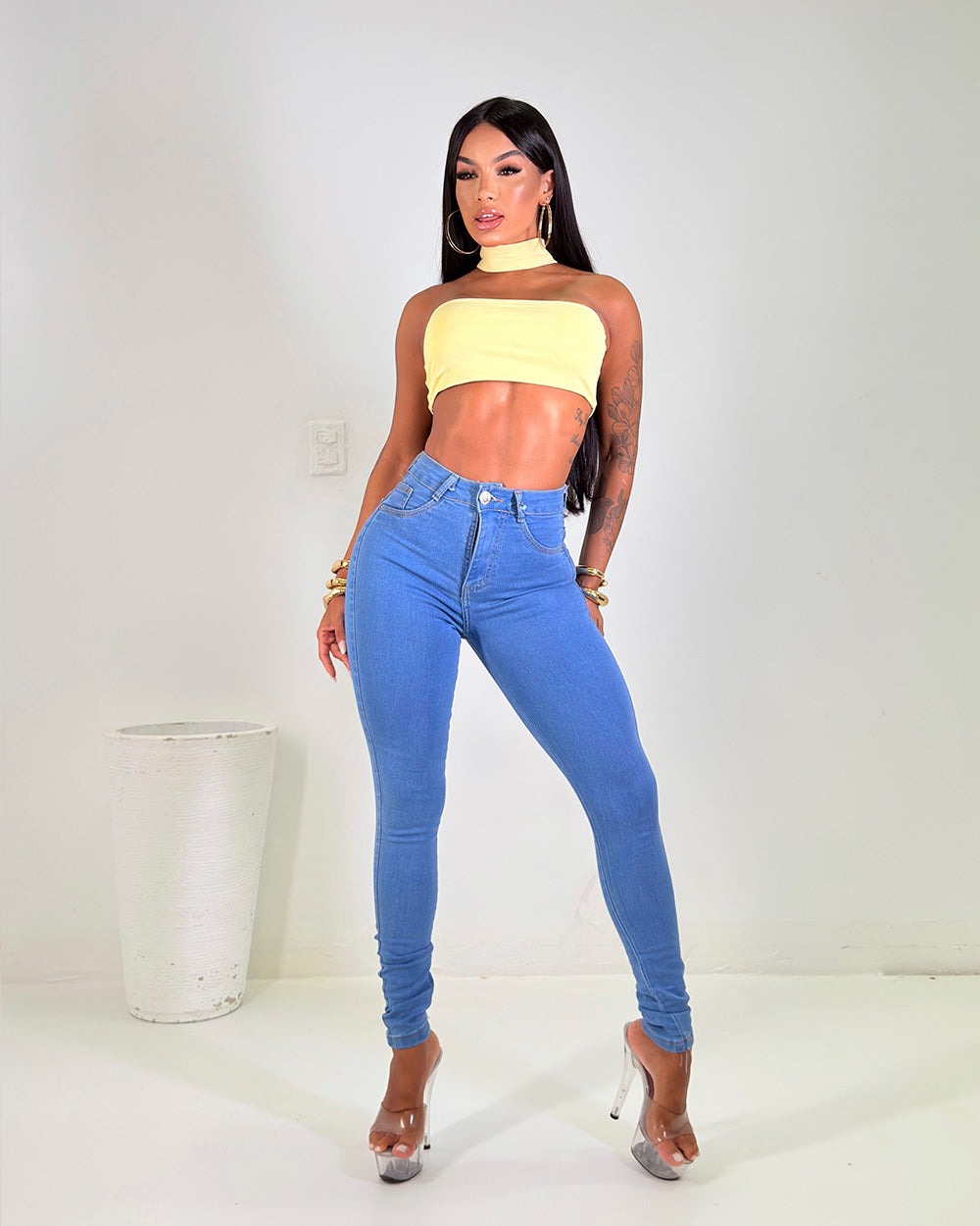 Calça Skinny Lycra Lua