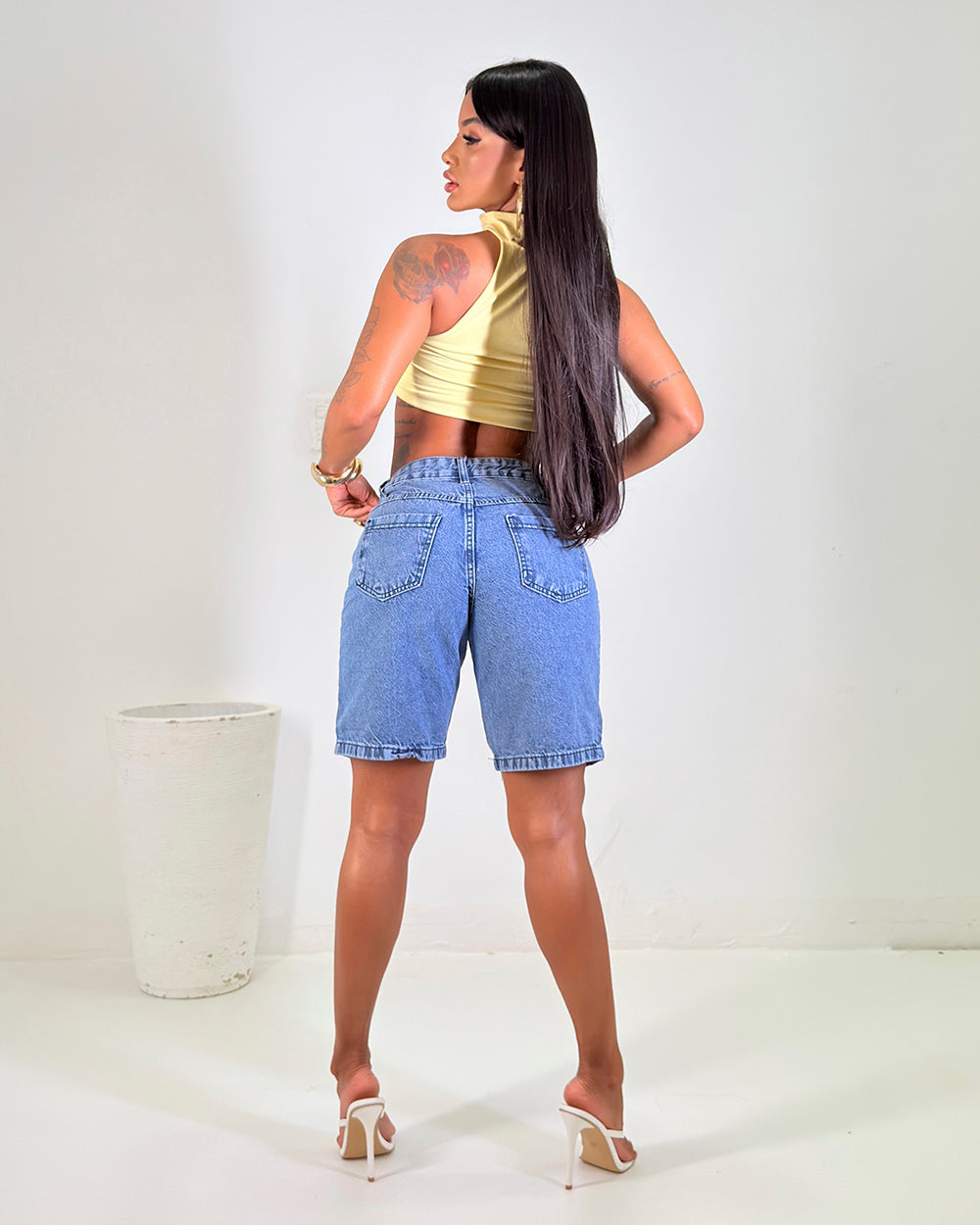 Bermuda Mom Jeans 100% Maria Clara
