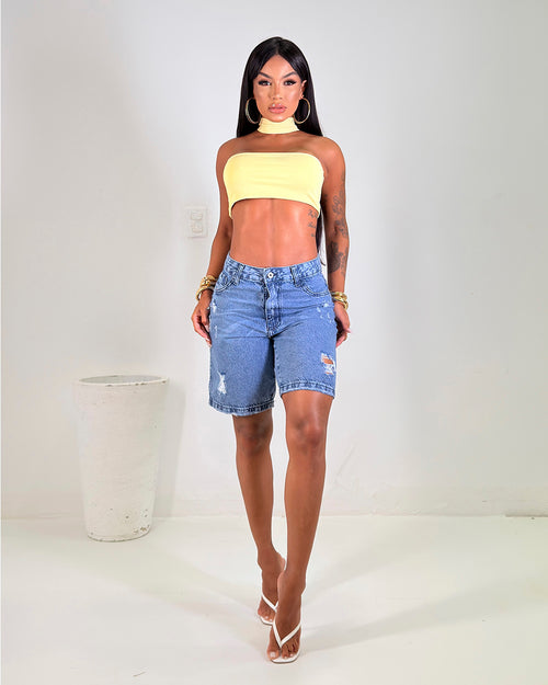 Bermuda Mom Jeans 100% Maria Clara